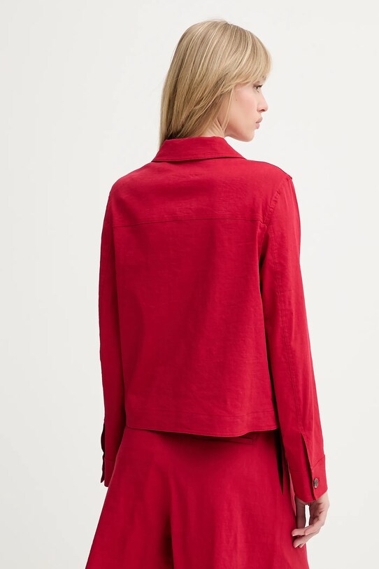 Abbigliamento Theory giacca in lino P0303101 granata