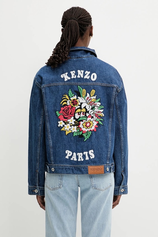 Odzież Kenzo kurtka jeansowa FF52DV2486B3.DS niebieski