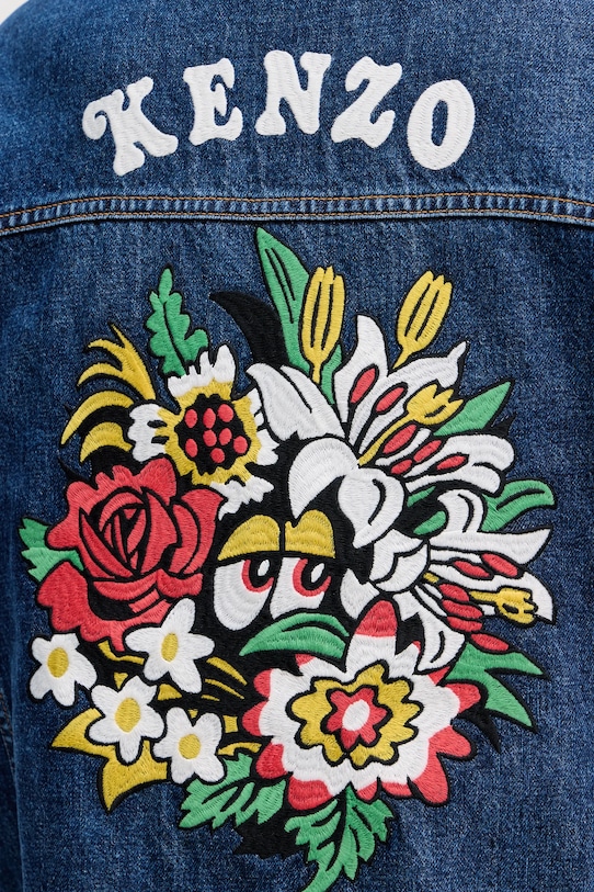 Kenzo kurtka jeansowa FF52DV2486B3.DS niebieski