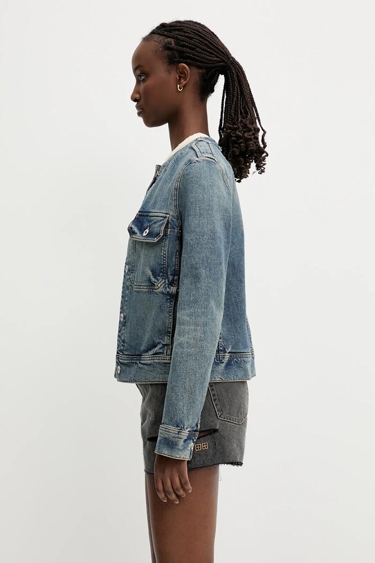 Kenzo geacă din denim FF52DV2506S7.DS albastru SS25