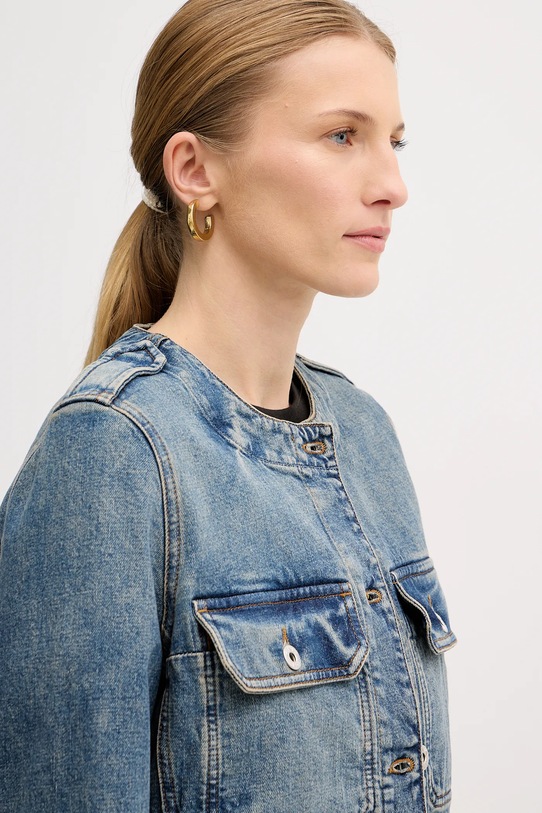 Kenzo kurtka jeansowa niebieski FF52DV2506S7.DS