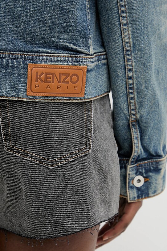 Kenzo geacă din denim albastru FF52DV2506S7.DS