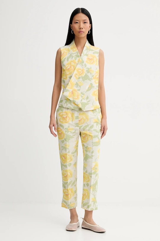 Жилетка с примесью льна Kenzo FF52GI0099O1.01 жёлтый SS25