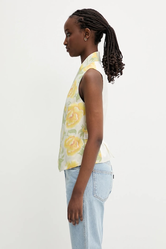 Жилетка с примесью льна Kenzo FF52GI0099O1.01 жёлтый SS25