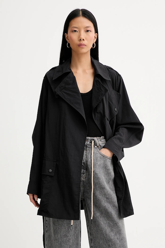 Kenzo palton negru FF52MA2269OK.99