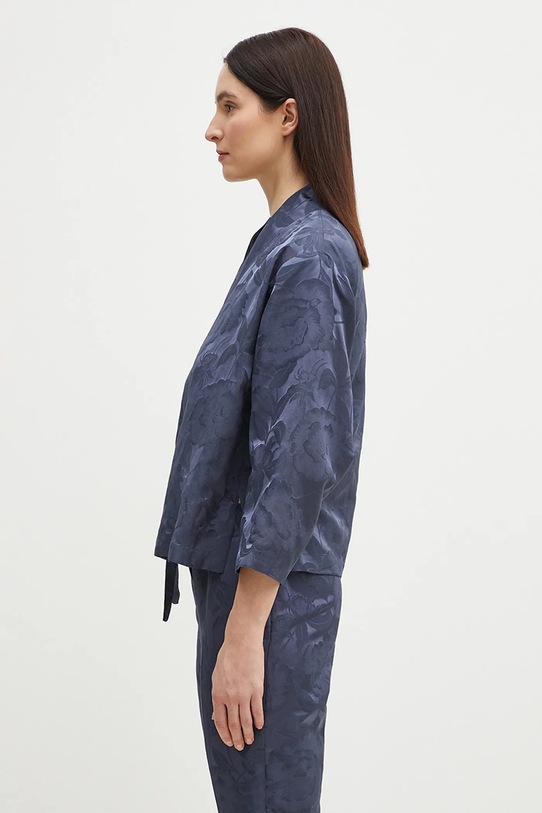 Kenzo marynarka z domieszką lnu FF52VE0329JG.67 niebieski SS25