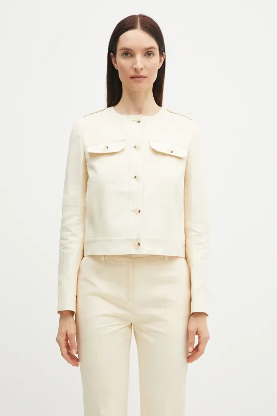 Куртка з домішкою льону Kenzo інші бежевий FF52VE2579GA.04