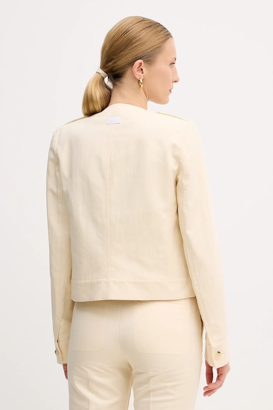 Odzież Kenzo kurtka z domieszką lnu FF52VE2579GA.04 beżowy