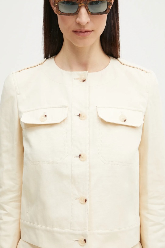 Куртка з домішкою льону Kenzo бежевий FF52VE2579GA.04