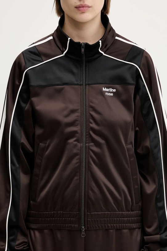 Martine Rose bluza Shrunken Track brązowy 137JT12700