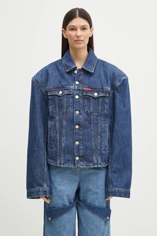 Джинсова куртка Martine Rose Extreme Shoulder Denim без капюшона темно-синій 251WD08514