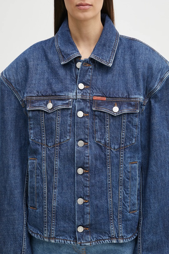 Traper jakna Martine Rose Extreme Shoulder Denim mornarsko plava 251WD08514