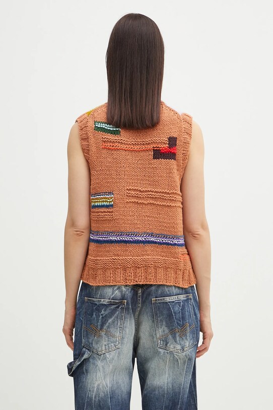 Odzież Martine Rose kamizelka z domieszką wełny Handknit Zip 967YA16800 multicolor