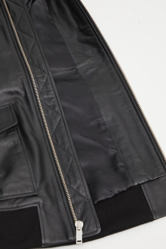 Anine Bing bezrękawnik skórzany Sonnie Vest czarny A.01.10647