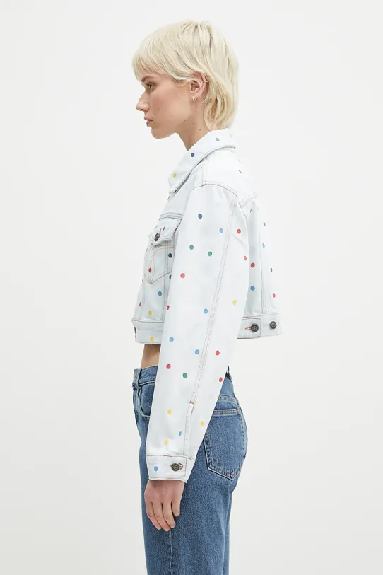 Бавовняна джинсова куртка Fiorucci Confetti Dot Cropped Denim W02SPDJA308DN03DN08 блакитний SS25