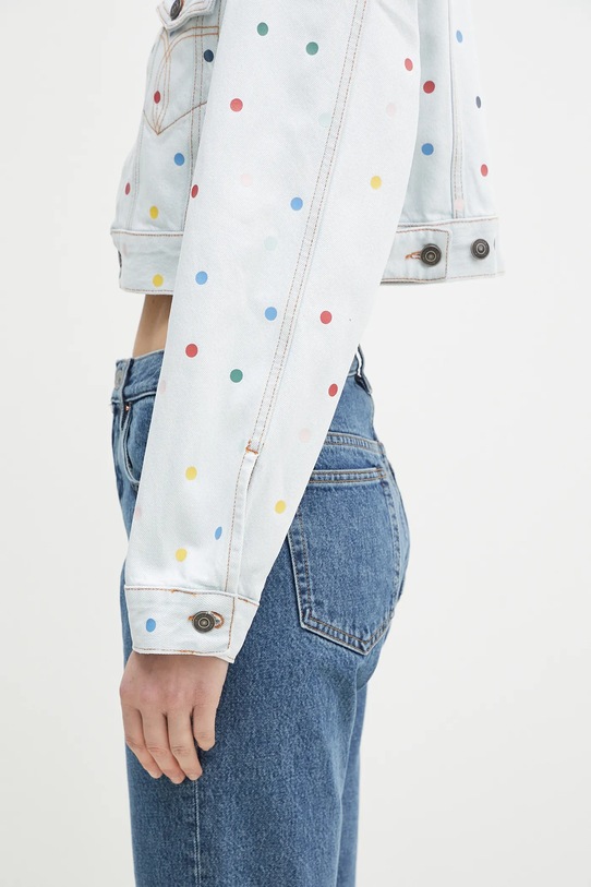 Bavlnená rifľová bunda Fiorucci Confetti Dot Cropped Denim W02SPDJA308DN03DN08