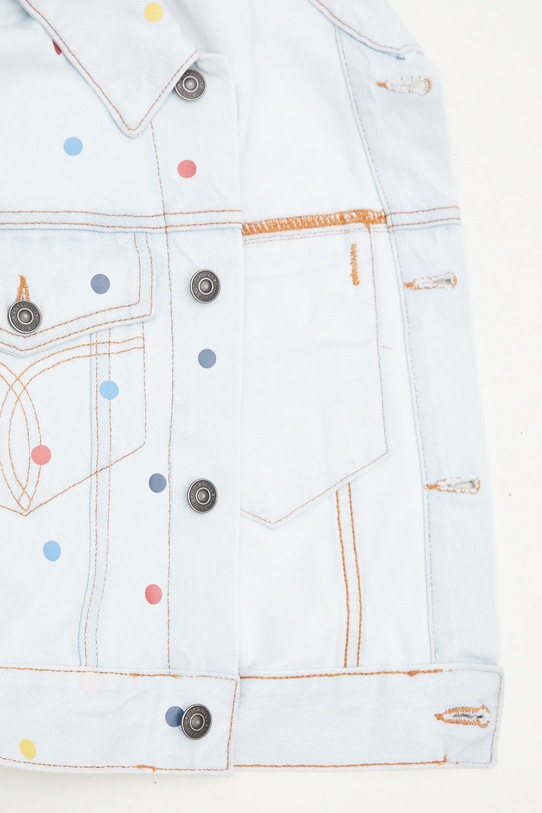 Bavlnená rifľová bunda Fiorucci Confetti Dot Cropped Denim W02SPDJA308DN03DN08