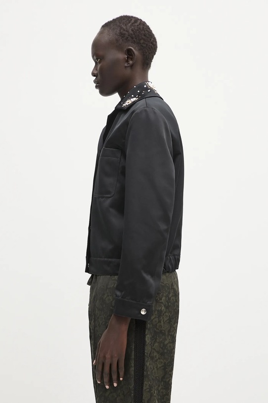 Wales Bonner kurtka Flora Jacket WS25JA18.PL03.999 czarny SS25