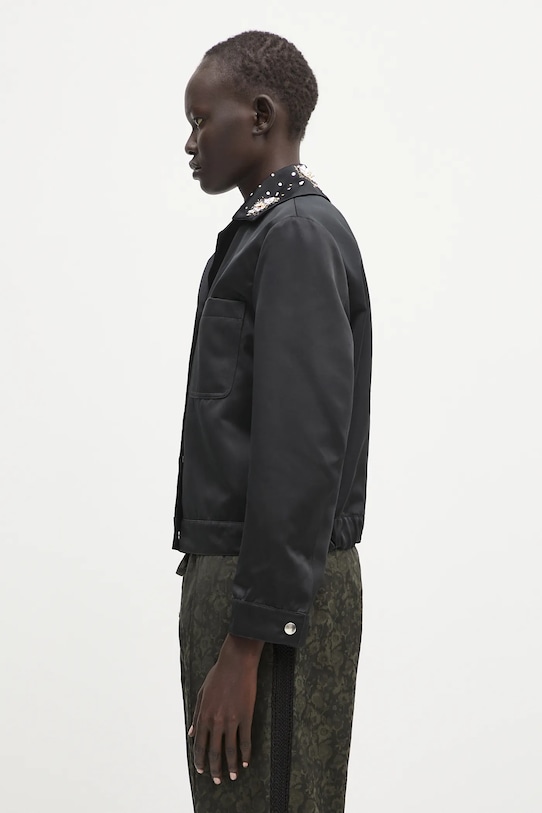 Wales Bonner kurtka Flora Jacket WS25JA18.PL03.999 czarny SS25