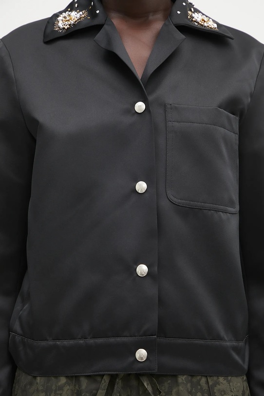 Wales Bonner kurtka Flora Jacket WS25JA18.PL03.999 czarny