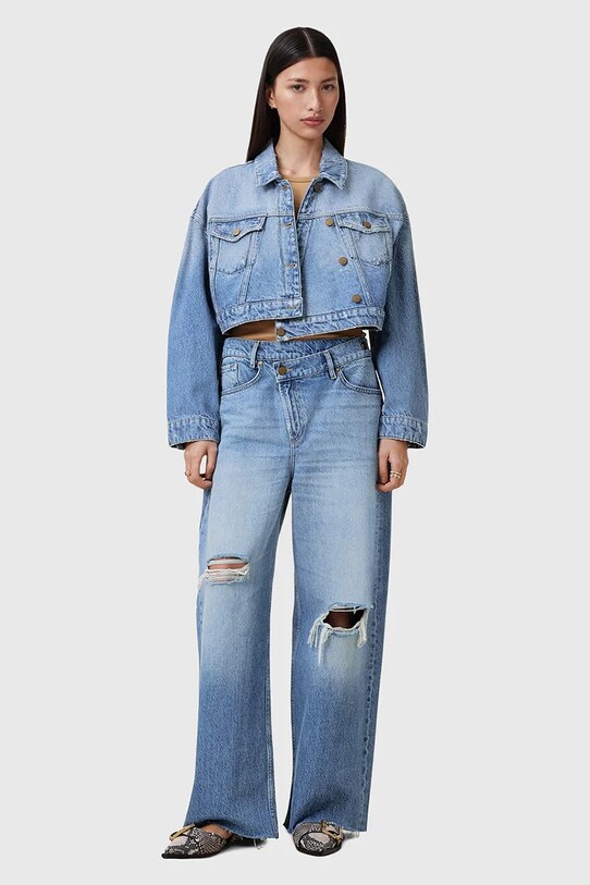 AllSaints geaca jeans AKI CROSSOVER W007OC