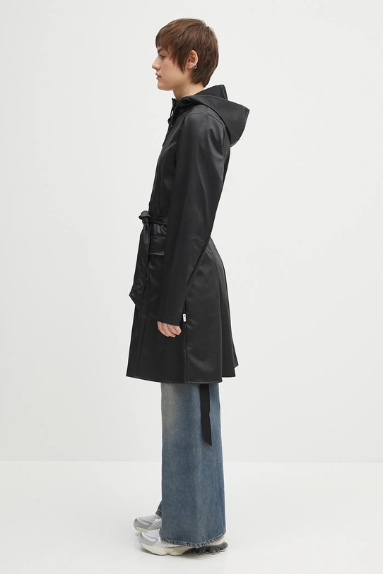 Rains geacă Curve Long Jacket W3 18130.84 negru SS25