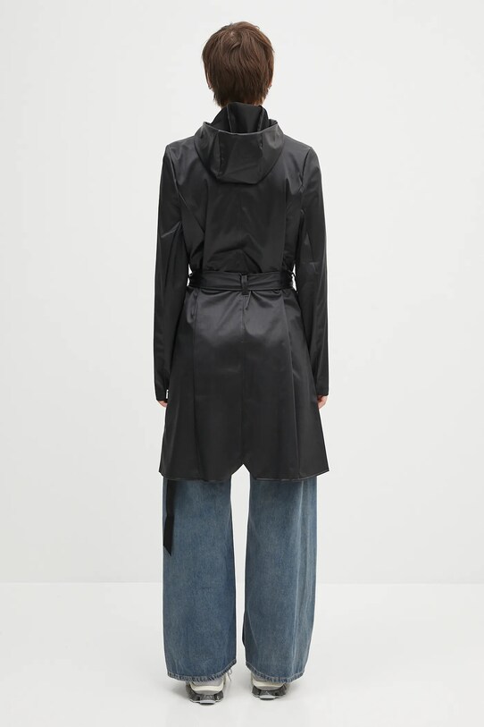 Odzież Rains kurtka Curve Long Jacket W3 18130.84 czarny