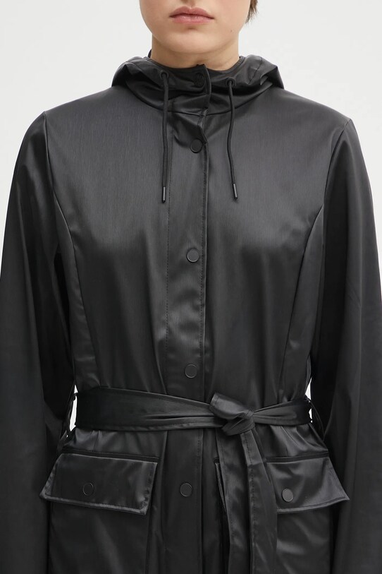 Rains kurtka Curve Long Jacket W3 czarny 18130.84