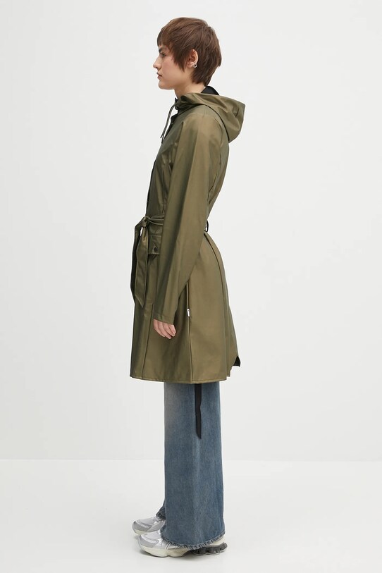 Куртка Rains Curve Long Jacket W3 18130.105 зелений SS25