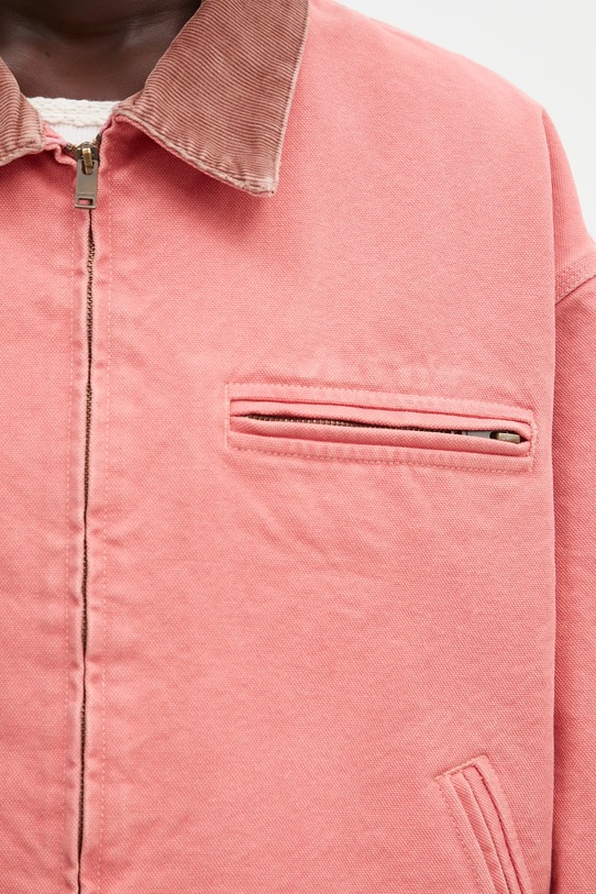 Βαμβακερό μπουφάν AMBUSH Cropped Canvas Work Jacket 12115367 ροζ