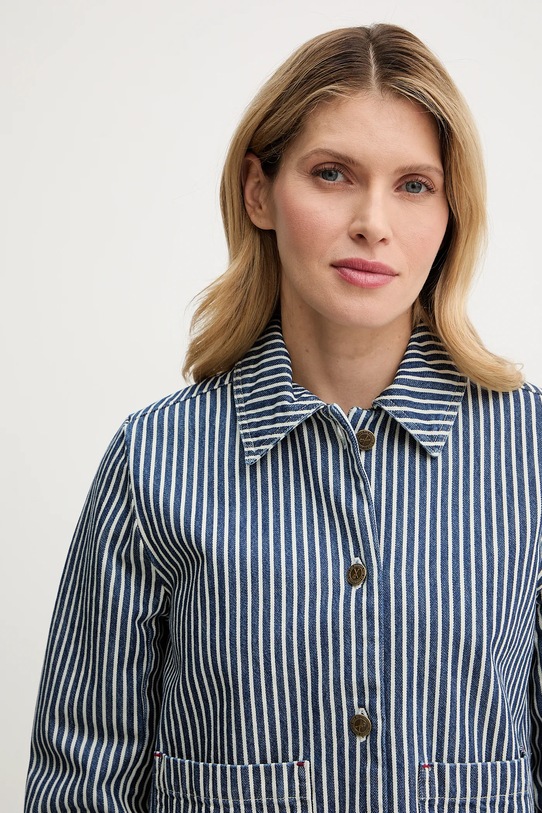 Džínová bunda A.P.C. Veste Frida modrá COHHG.F32006