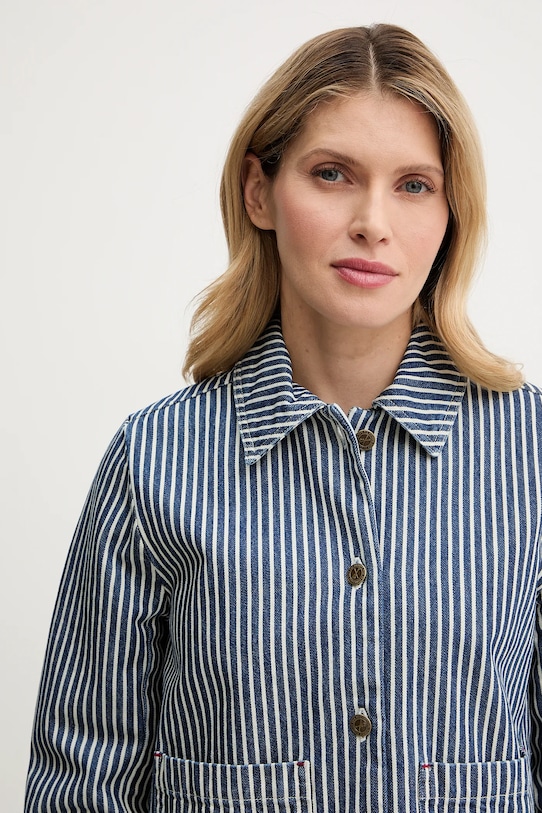 Džínová bunda A.P.C. Veste Frida modrá COHHG.F32006