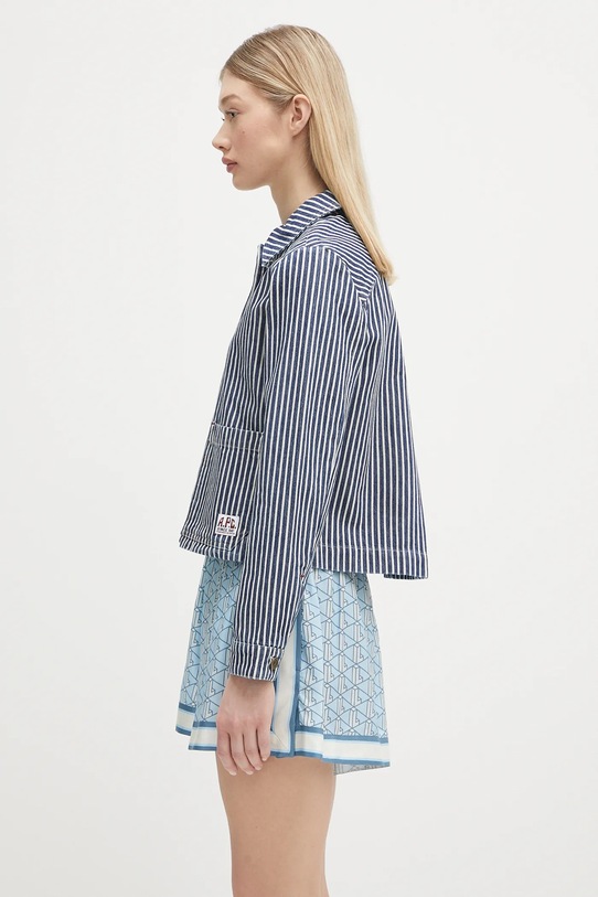 A.P.C. kurtka jeansowa Veste Frida COHHG.F32006 granatowy SS25