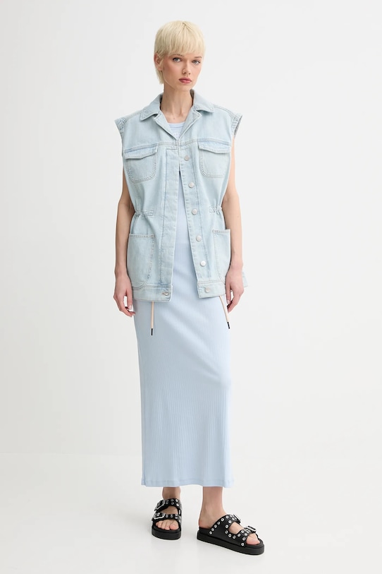 Джинсовая безрукавка MUNTHE USAMI 255151225502 голубой SS25