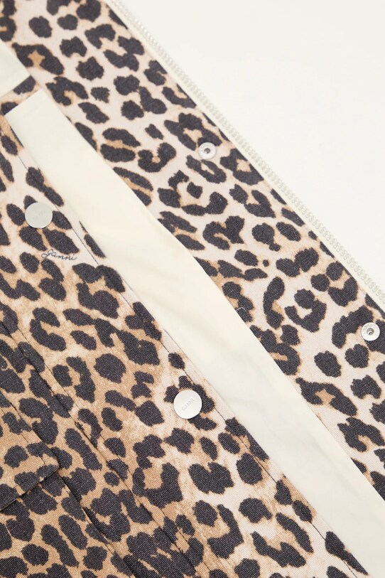 Μπουφάν GANNI Printed Canvas Midi W0391