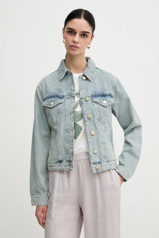 Sisley geacă din denim necaptusit albastru 2TFHLN05O