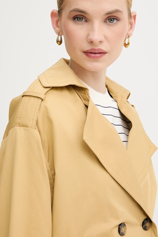 Bombažna jakna Sisley rumena 227YLN05Q