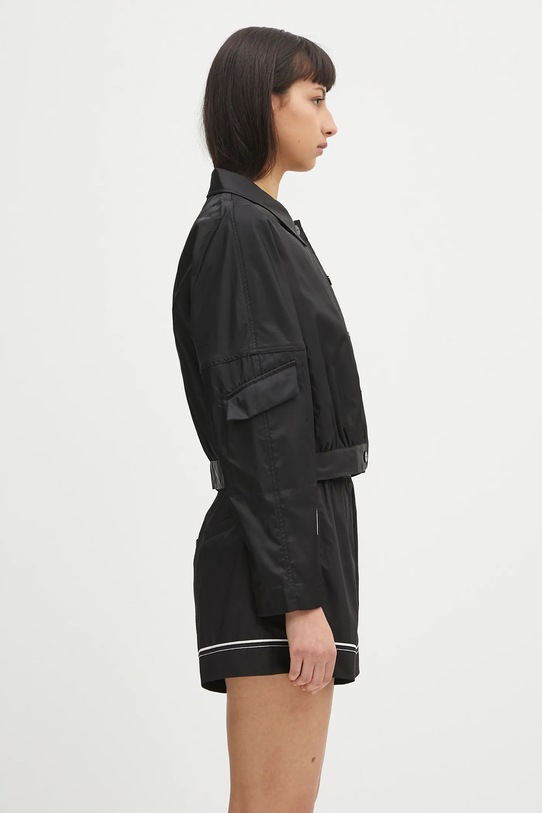 Куртка GANNI Duchesse Nylon Short чорний W0462