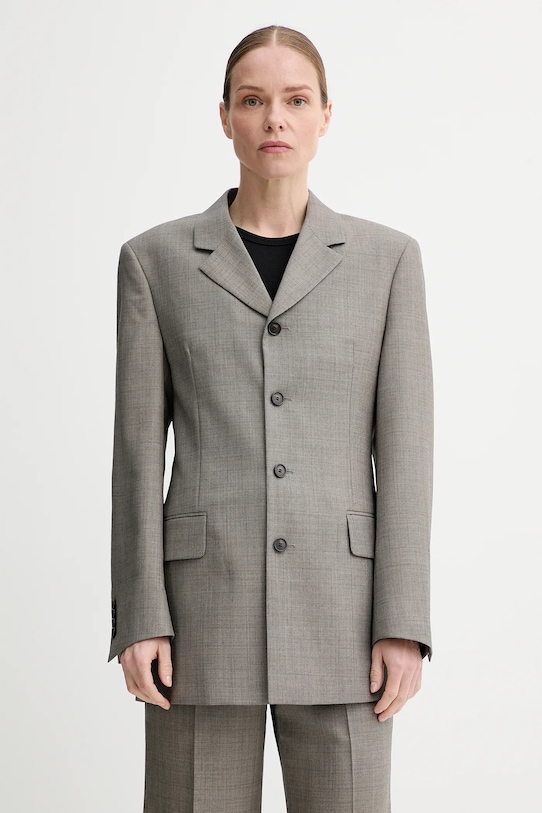 Піджак з домішкою вовни Filippa K з підкладкою сірий 31420.FK
