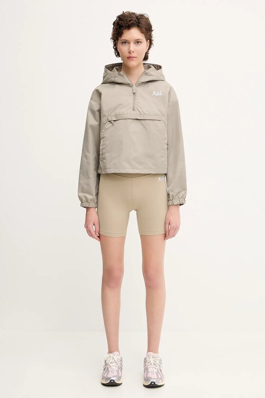 Sporty & Rich kurtka Sr Runner Nylon Quarter Zip OW026622139GY15 beżowy