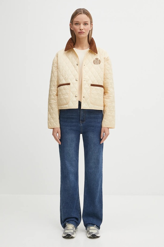 Sporty & Rich kurtka H&W Crest Nylon Cropped Quilted OW027620241CR01