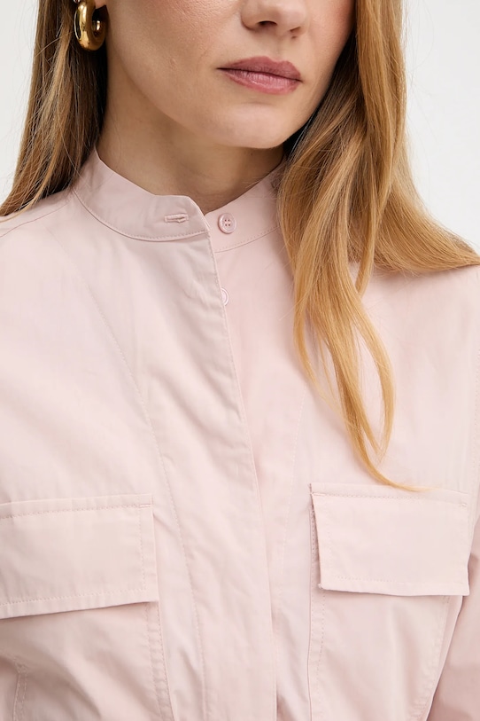 Bavlněná košilová bunda Weekend Max Mara 2515041013600 růžová