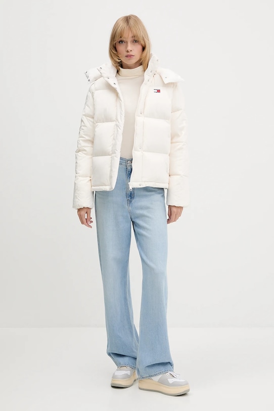 Tommy Jeans kurtka puchowa DW0DW21623 beżowy AW25