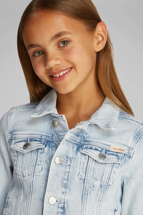 Calvin Klein Jeans geacă din denim pentru copii IG0IG02721.PPYA albastru