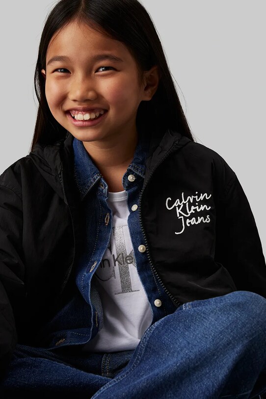 Дитяча куртка-бомбер Calvin Klein Jeans IG0IG02796.104.116.PPYA чорний