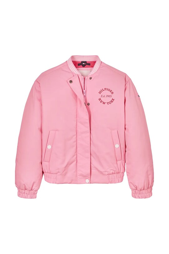 Детская куртка-бомбер Tommy Hilfiger KG0KG08312.128.176.PPYA розовый SS25