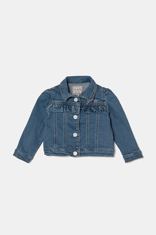Guess kurtka jeansowa niemowlęca A5RL02.D5G90.PPYA niebieski SS25