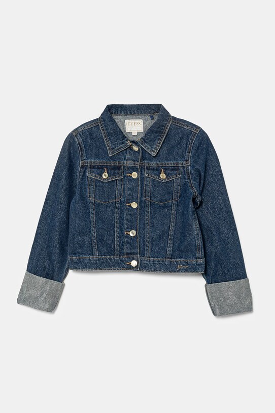 Дитяча джинсова куртка Guess J5RL03.D5D90.PPYA блакитний SS25