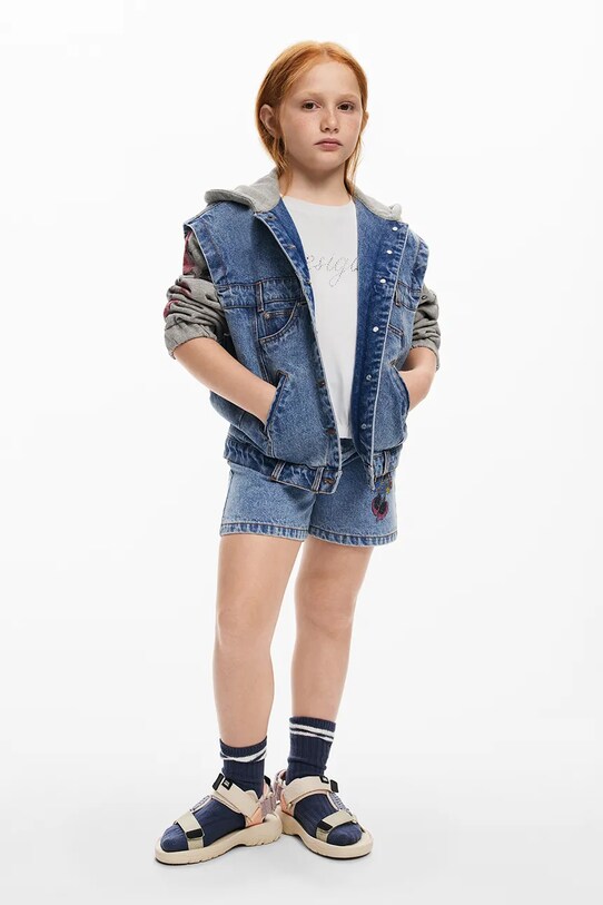 Детская куртка Desigual с капюшоном голубой 25SGED03