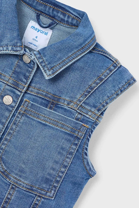 Fete Mayoral vestă denim pentru copii 3364.6F.Mini.PPYA albastru